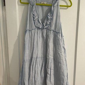 Vineyard Vines Size M Mini linen blue dres